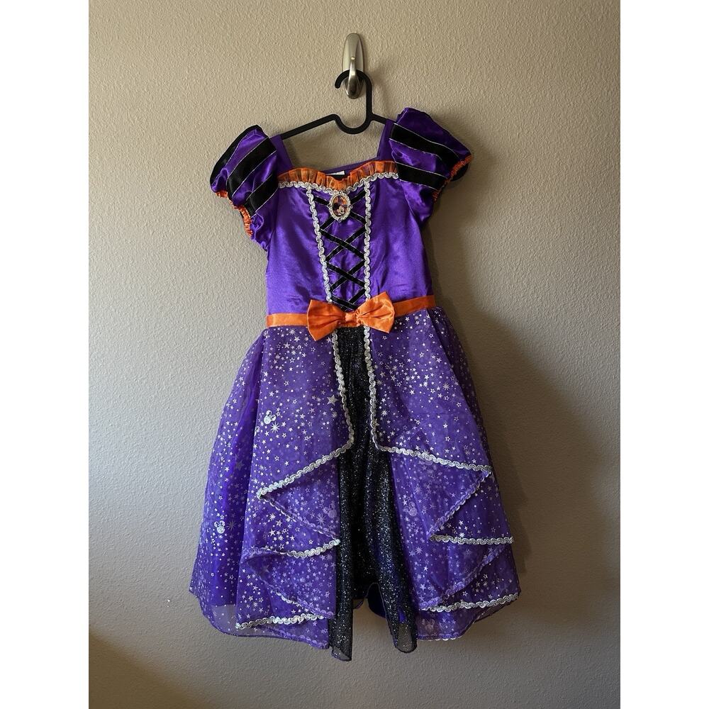 Disney Halloween MINNIE MOUSE Witch Costume sz 7/8 Dress Minnie Excellent
